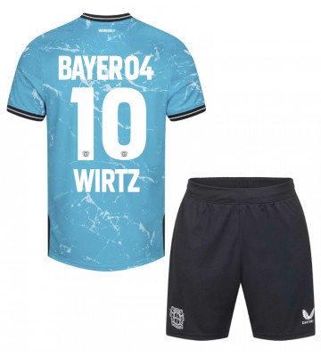 Bayer Leverkusen Florian Wirtz #10 Tredjeställ Barn 2023-24 Kortärmad (+ Korta byxor)